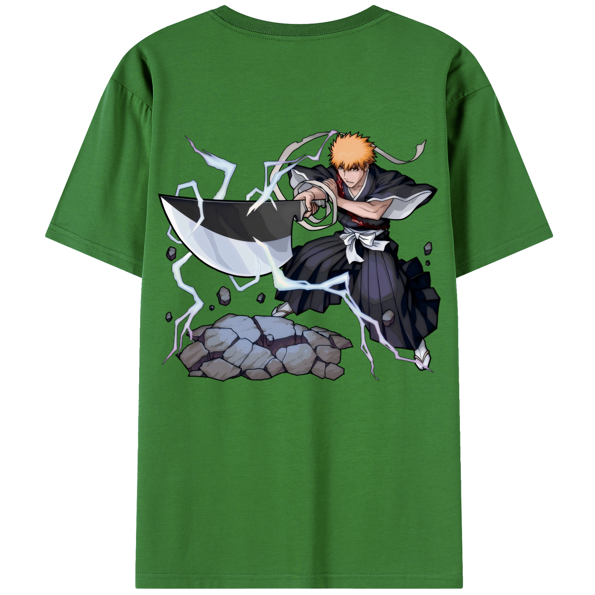 （画像用） ブリーチ 黒崎一護（くろさき いちご）BLEACH Kurosaki Ichigo レディース半袖Tシャツ(バックプリント)